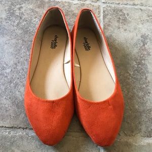 Charlotte Russe Burnt Orange Faux Suede Flats